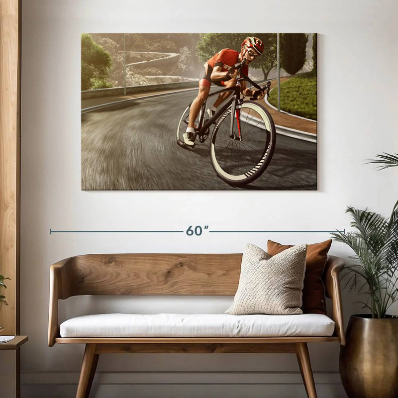 Cyclisme sur route sinueux Sireci, H 32 po x l 48 po