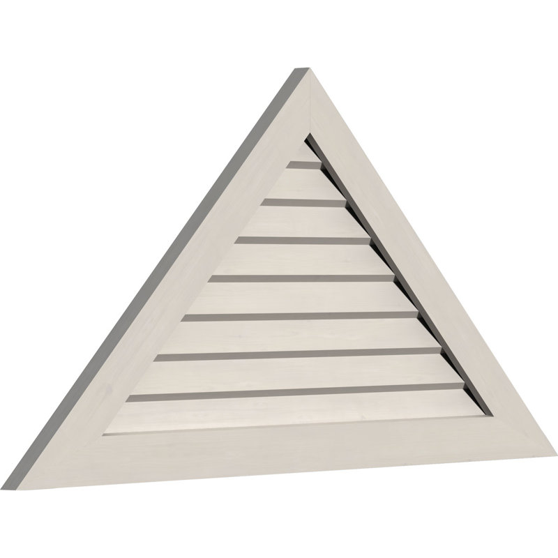 Ekena Millwork Wood Louver / Gable Vent, 28.75" H x 98.5" W (RO: 23.38" H x 80" W), Primed Pine (Smooth)