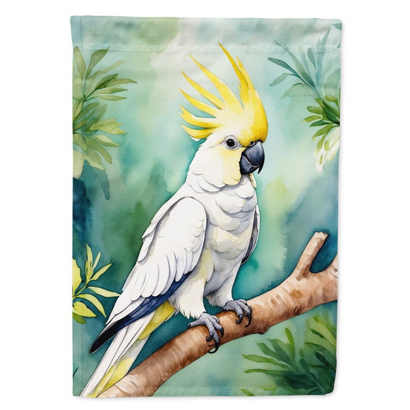Drapeau pour la maison, Cacatoès blanc soufré