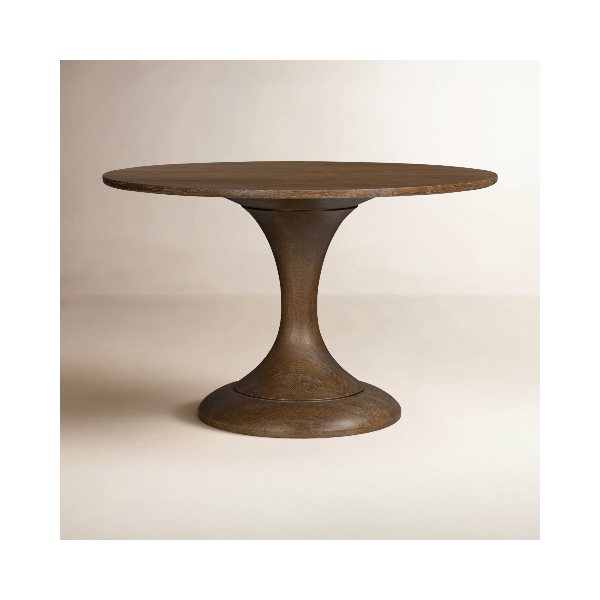 Eastman Dining Table -Light Weathered Oak, Sienna Oak, 30" H x 48" W x 48" D