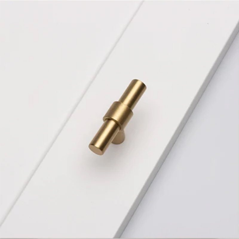 2" Length Bar Knob,  Brushed Brass