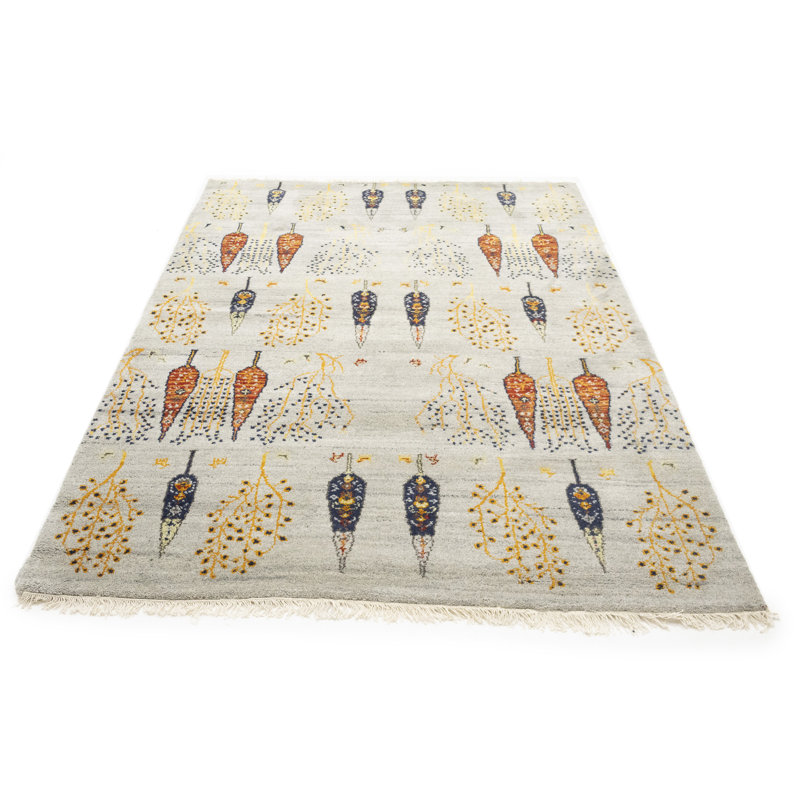 Tapis oriental Indo-gabbeh 6 x 8 Oatmeal