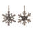  Resin 6 in. Multicoloured Christmas Rustic Birch Tree Snowflake Ornament Set of 2