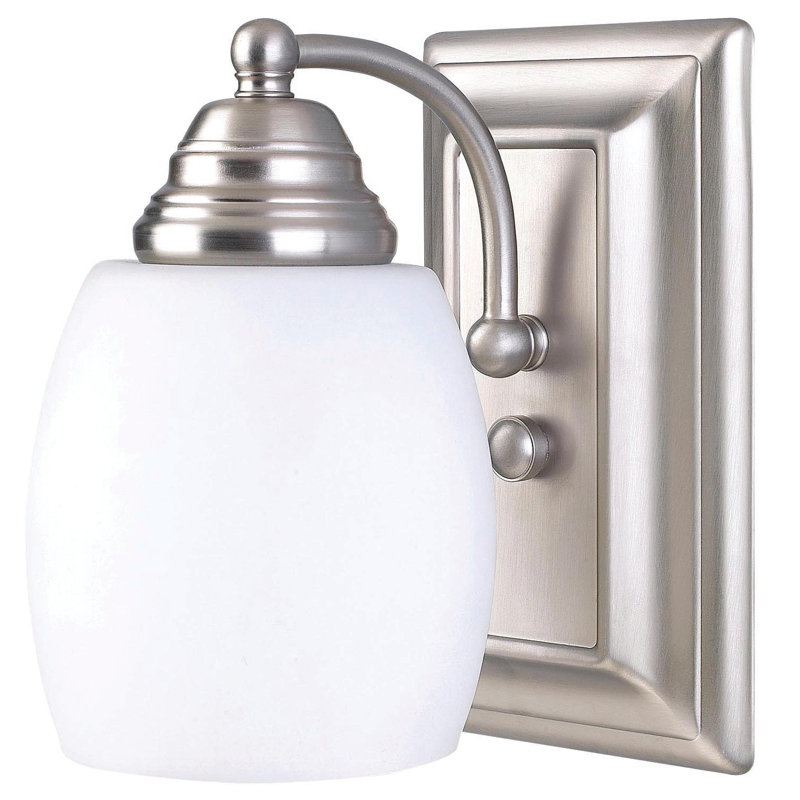 Allston Dimmable Bath Sconce, Brushed Pewter