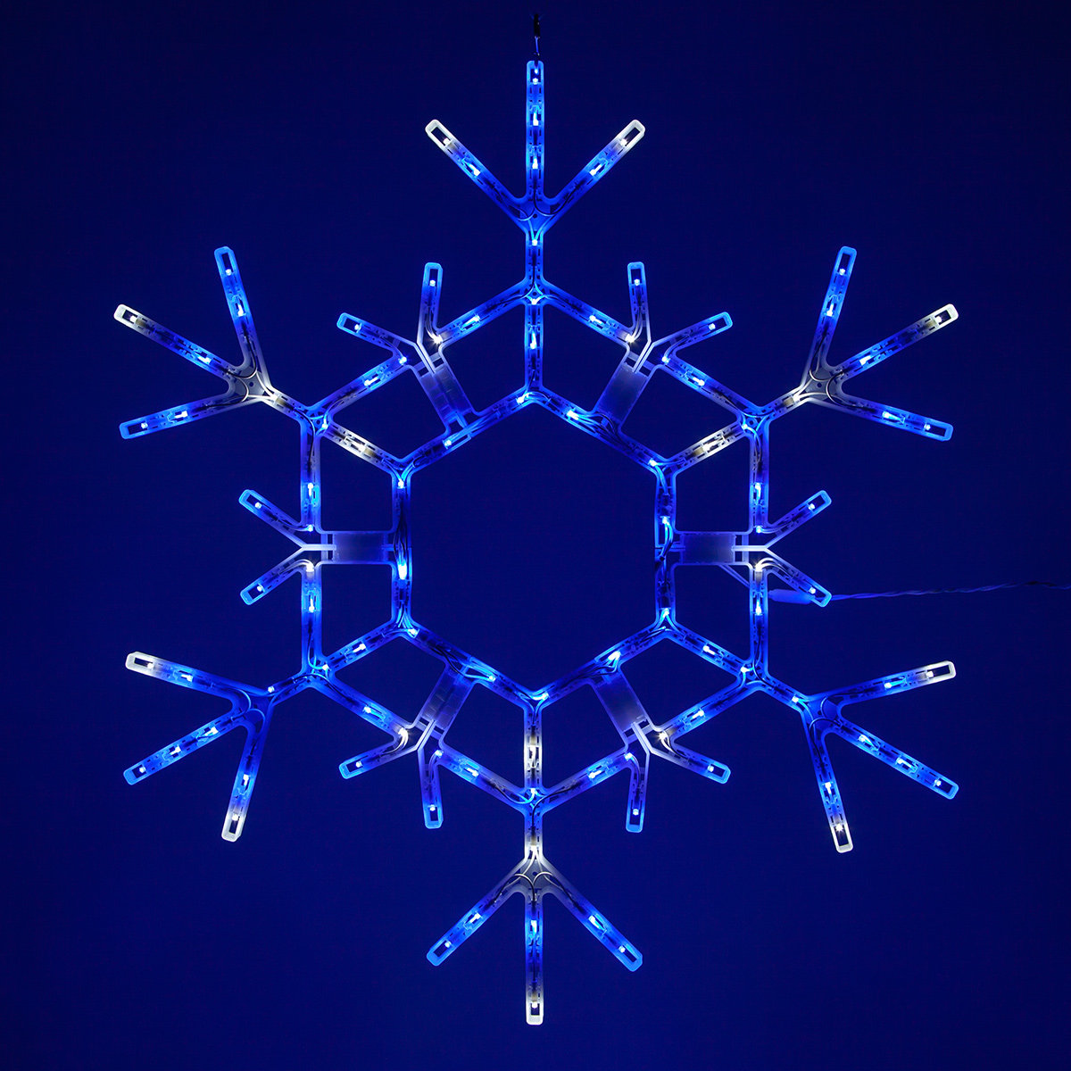 LED Folding Snowflake Lighted Display, 36" H, Blue/White