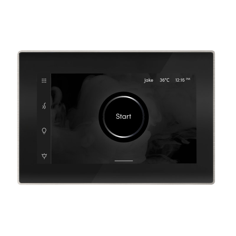 iSteamX Steam Shower Control and Steamhead, Black/Brushed Nickel