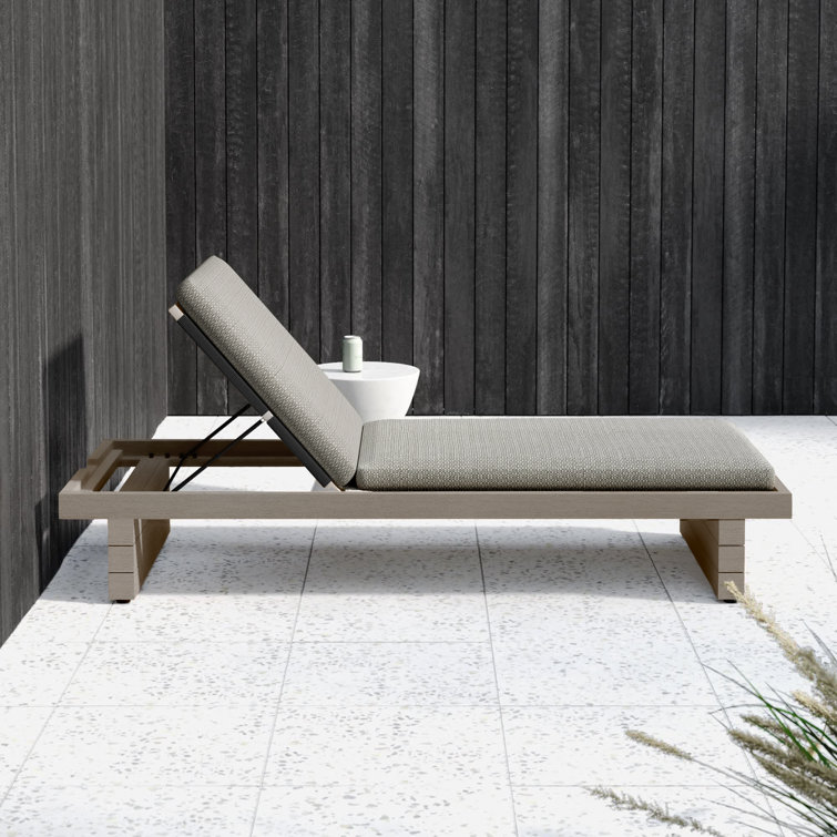 Davie 31.5'' Outdoor Teak Chaise Lounge