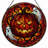 12"H Pumpkin Ghost Stained Glass Window Panel