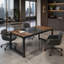 Executive Computer Desk with Reinforced Steel Frame-121024172-121024174