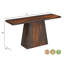 Console en bois de sheesham massif avec base à piédestal angulaire