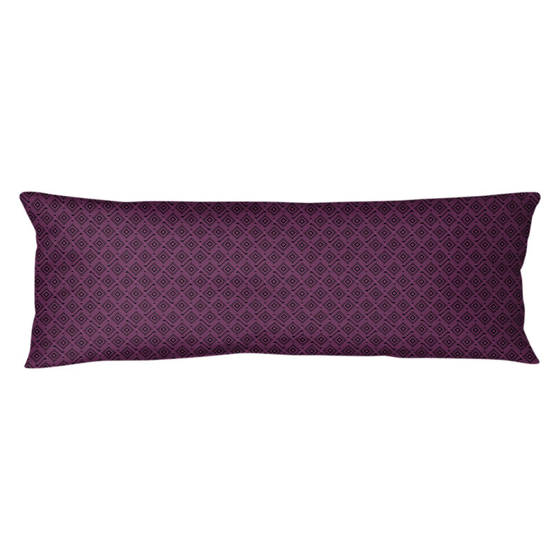 Housse de coussin ArtVerse, Bourre en polyester, Molleton moelleux, Noir / Rose