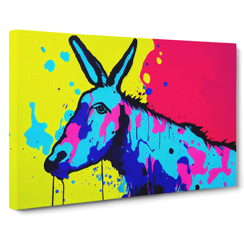 Colourful Donkey Art Vol.4 Abstract - Wrapped Canvas, 35cm H x 50cm W x 3cm D