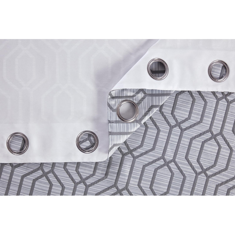 Fraleigh Room Darkening Sliding Panel Pair, 182.88 W x 228.6 D cm, Silver