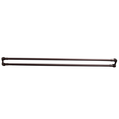 Double tringle à rideau de douche droite réglable double L 48 po