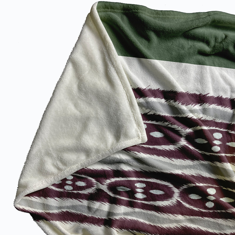 Eleonora Striped Blanket, Green