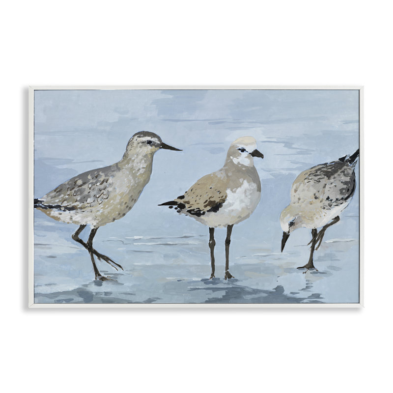 «Sandpipers Beach Coastal», giclée encadrée par Lorenzo Collective, H 12 po x l 18 po