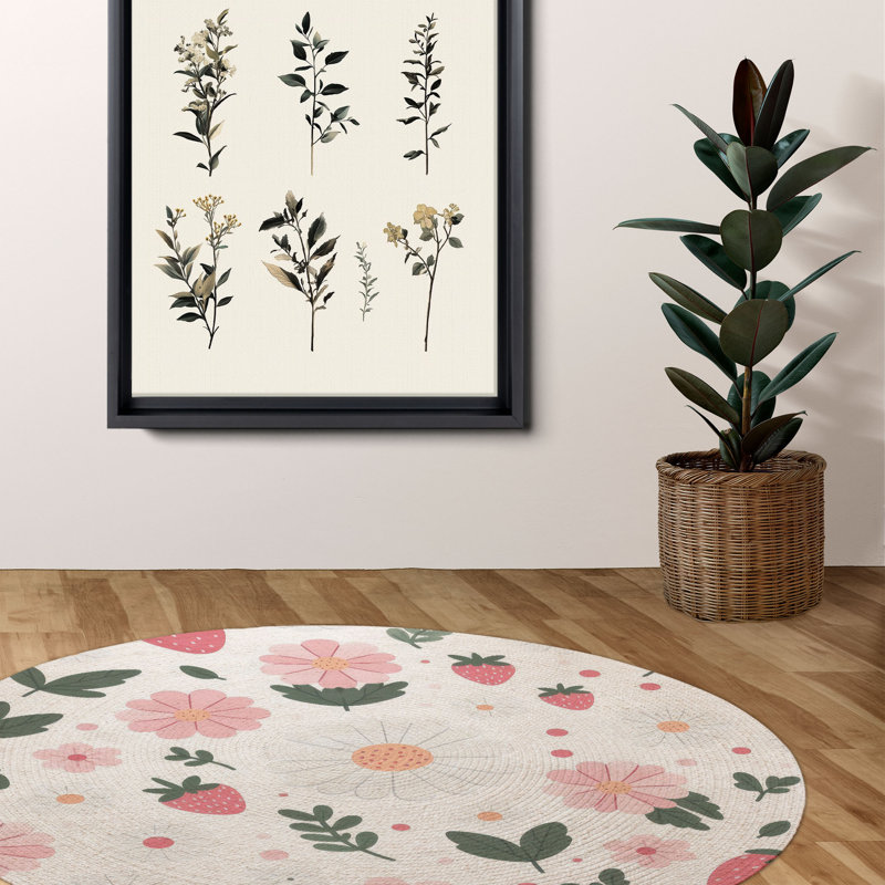 Tapis tressé Blossom & Berry, Rond 5 pi