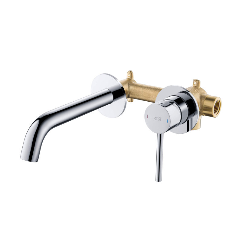 Circular Single-handle Bathroom Faucet, Chrome