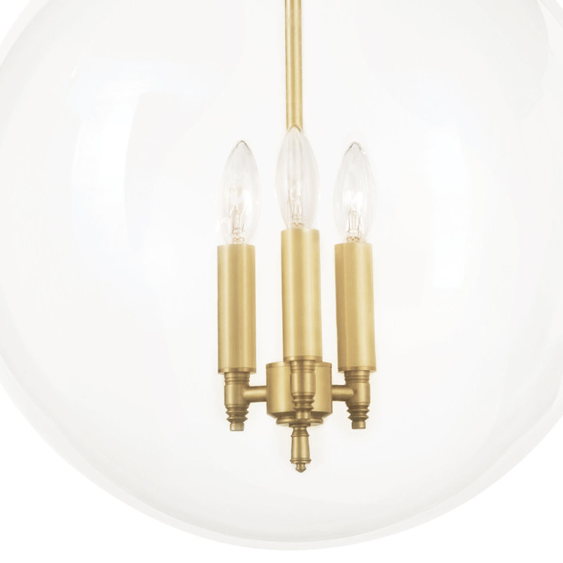 Globe Pendant, Natural Brass