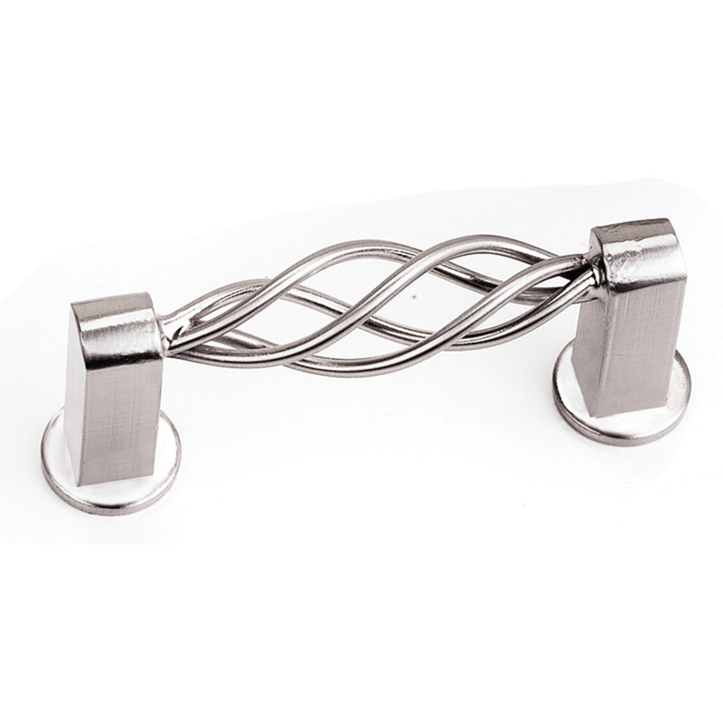 3" Center to Center Birdcage Pull, Satin Chrome, 250