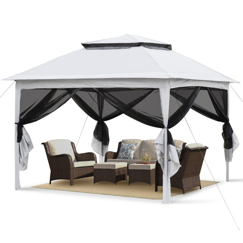 Athelene 3m x 3m Metal Pop Up Gazebo, White