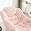 Fauteuil de jardin rose, confortable et moelleux, en coton doux et stable, avec poche latérale.