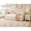Ensemble de chambre à coucher 2 pièces bed Lit de jour tapissier simple avec lit gigogne escamotable et table de chevet en velours capitonné