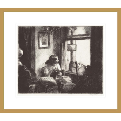«East Side Interior» par Edward Hopper - impression giclée encadrée