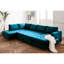 7 Seater Velvet Sofa Bed-70958669-70958679
