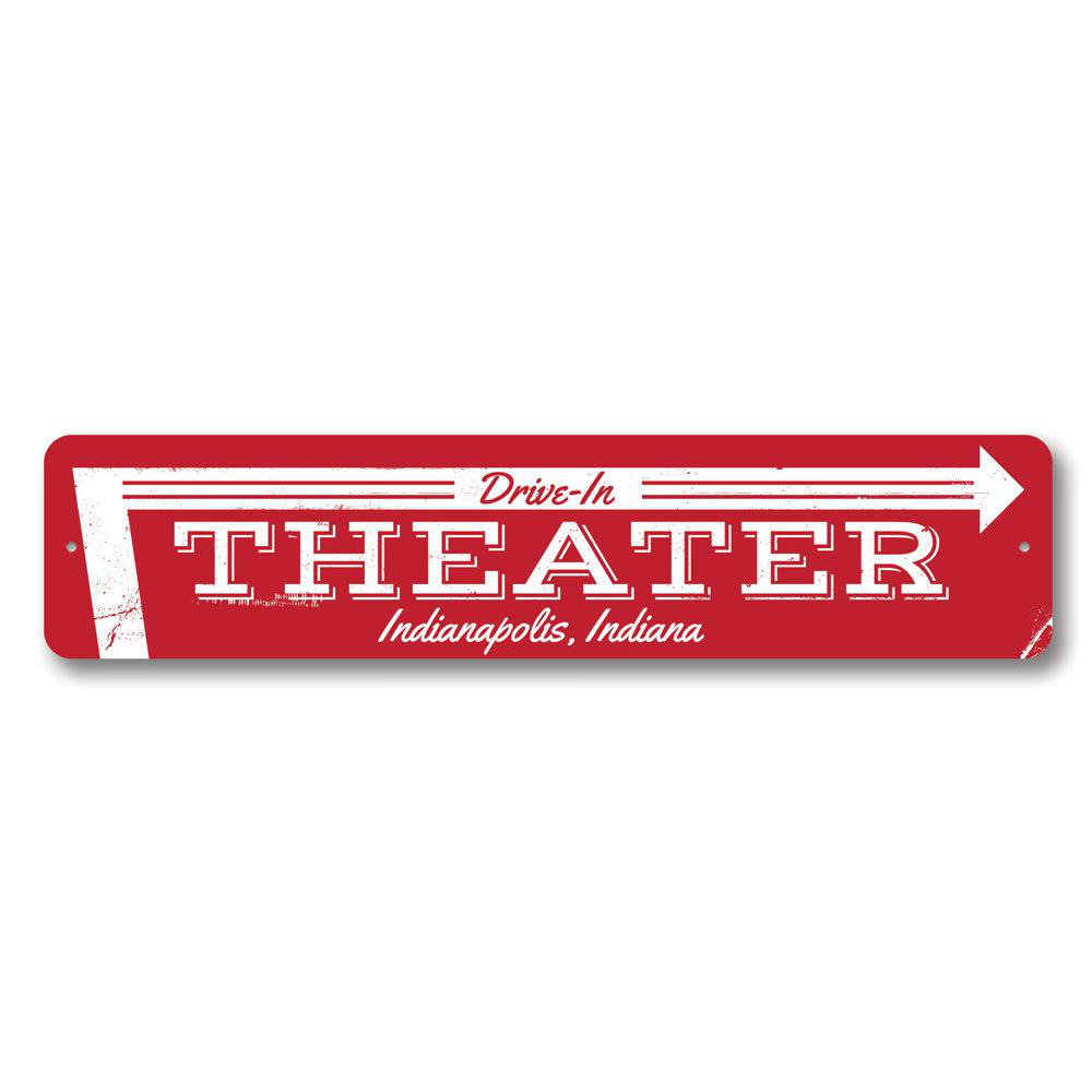 Drive-In Theater Arrow Custom Aluminum Sign Lizton Sign Shop, Inc 
