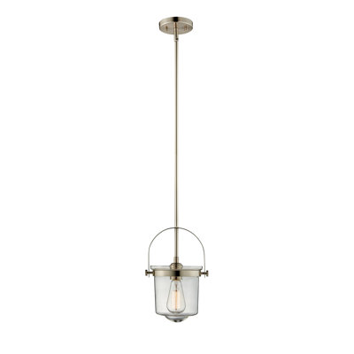 Gadsden 1 - Light Brushed Nickel Single Pendant