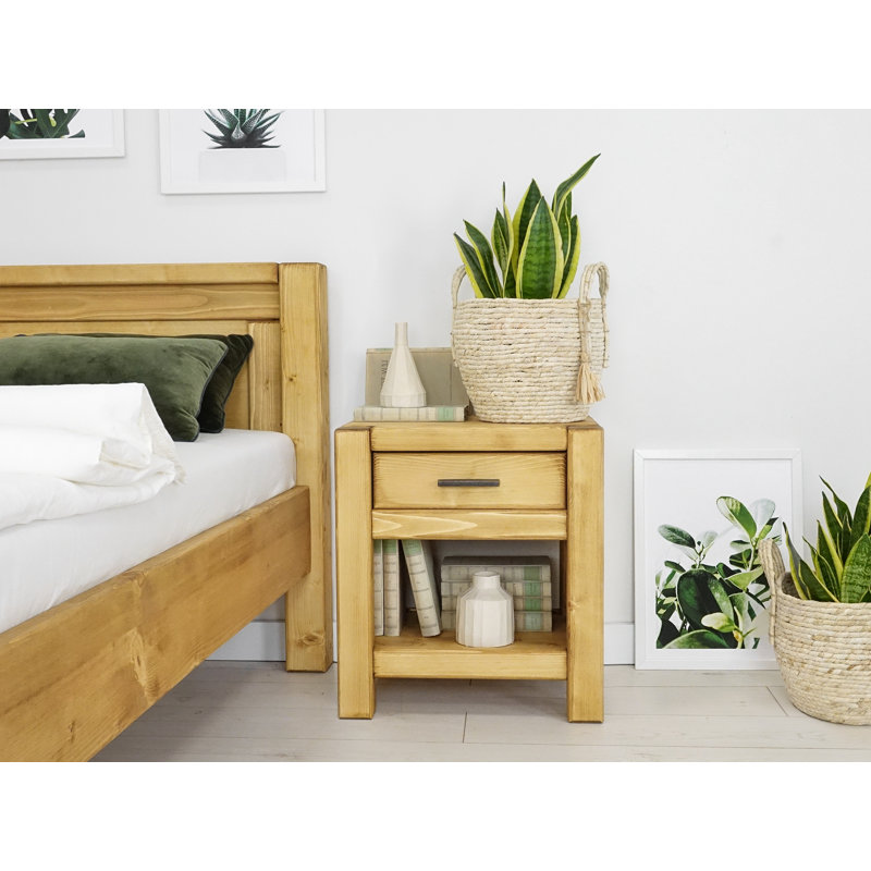 Mccourt 45cm W Solid Wood Bedside Table