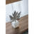 7X3x10.5" Aluminum Leaf On Marble Base