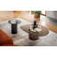 Mushroom Pedestal Coffee Table with Wooden Base-93137897