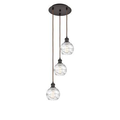 Luminaire suspendu en grappe à 3 lumières Cindi