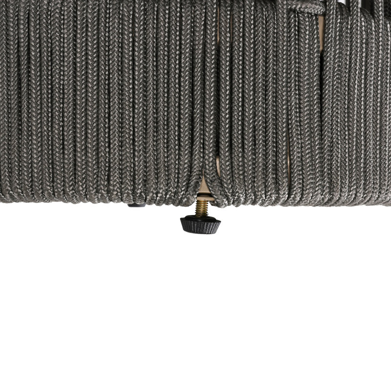 Ensemble de table industrielle rustique, table basse et table d'appoint avec corde tissée, ensemble de table élégante, Gris
