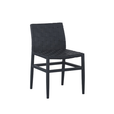 Metal Chair w/ Black Vinyl Woven Seat & Back,19 lbs
