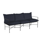 Italia 77.13" Wide Outdoor Patio Sofa with Cushions