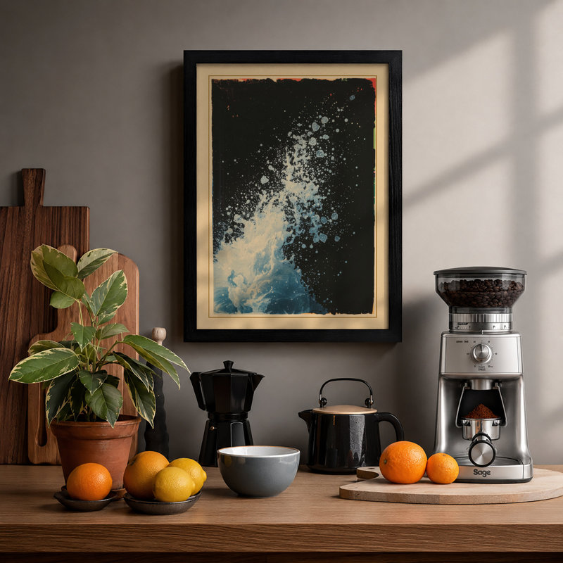 Cosmic Nebula Modern - Print, A1 - 84.1 x 59.4 cm, Black