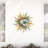Metal Indoor Outdoor Abstract Patterned Sun and Moon Wall Decor with Accents-910505702