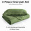 Ensemble de couvre-lit en microfibre embossée - Ensemble de literie moderne et léger avec taies décoratives-122058479-122584921