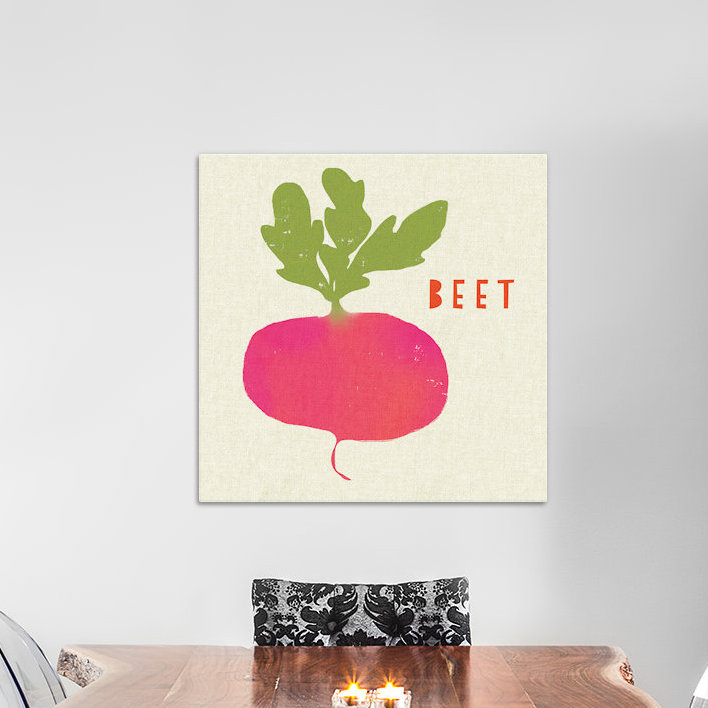 « summer legumes i », impression sur toile tendue, H 12 po x l 12 po x P 0,75 po, Toile tendue, Pas de tapis