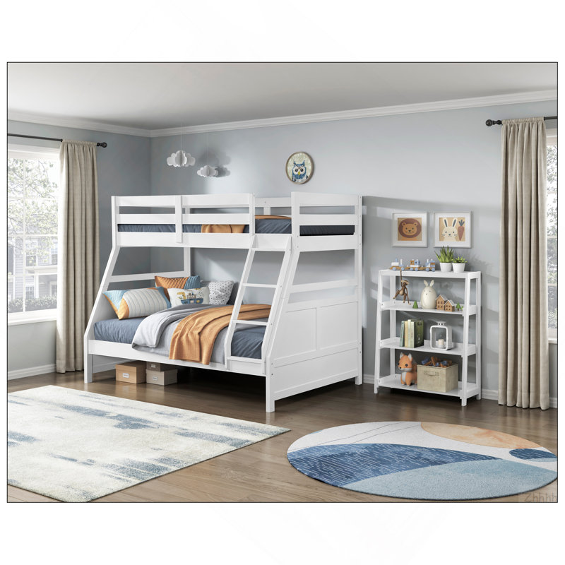 Meuble de rangement moderne en bois avec 3 tablettes, Blanc