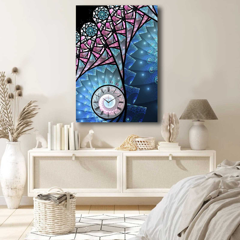 Horloge murale élégante en toile 27,6 po x 39,4 po | Toile 100% suède avec cadre 100% bois (épaisseur: 1,1 pouce) | Parfait pour la décoration intérieure, garde-temps élégant pour le salon et le bureau, design unique