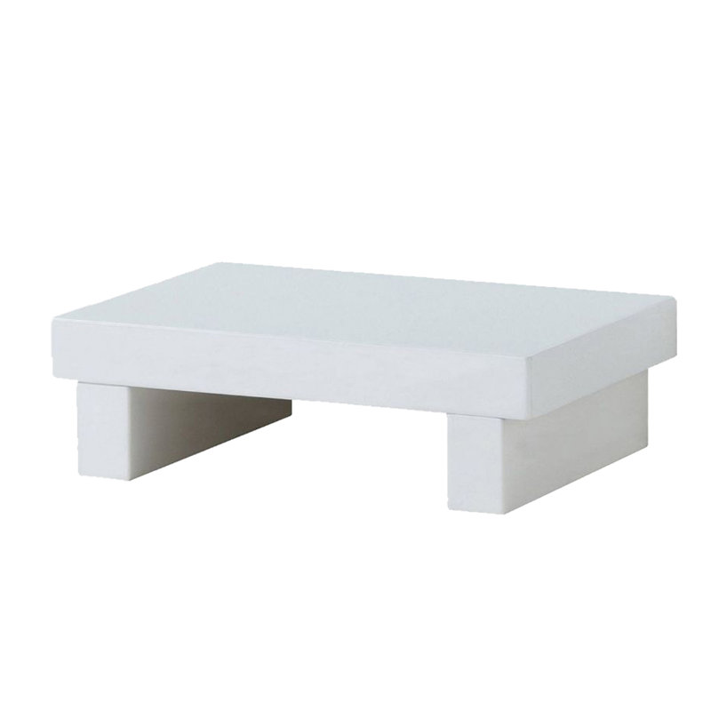 Petite table de chevet en bois avec chargeur USB au fini blanc