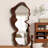 French-Style Minimalist Luxury Irregular Wall-Hung Floor-Standing Full-Length Mirror-1867867238