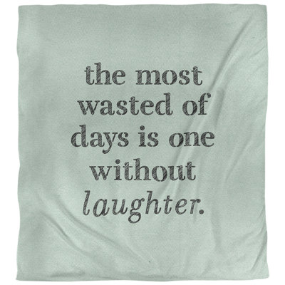 Housse de couette simple avec citation inspiration de rire