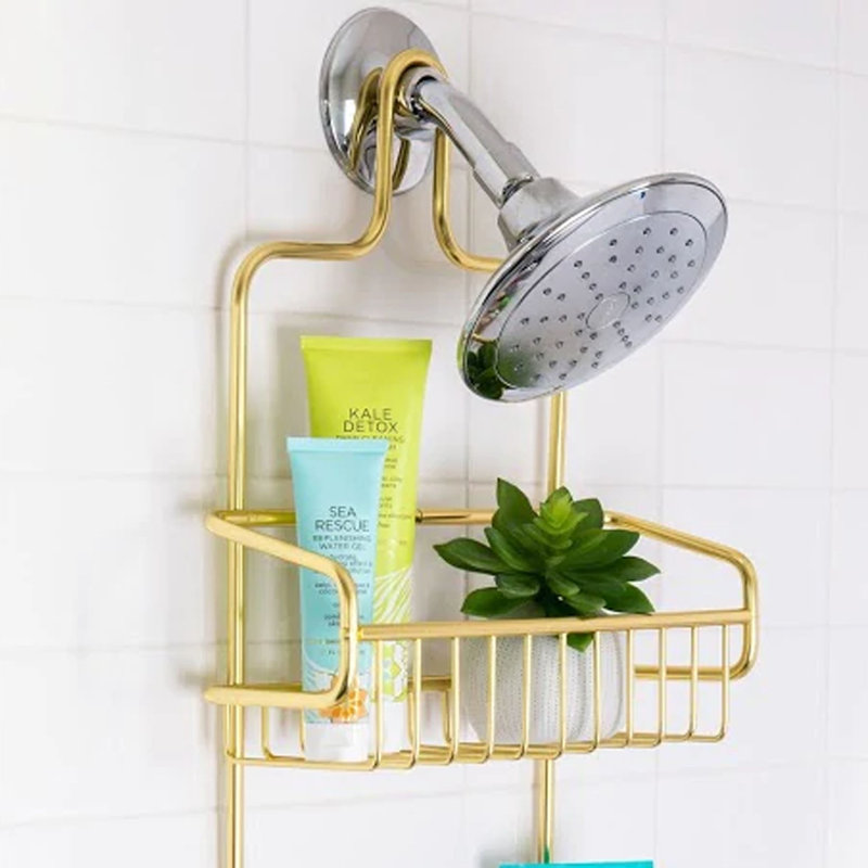 Hanging Shower Caddy, Gold