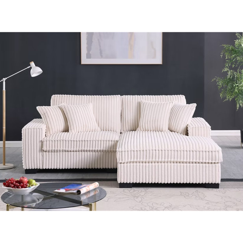 Canapé modulaire 2 pièces Comfy II, Tissu crème