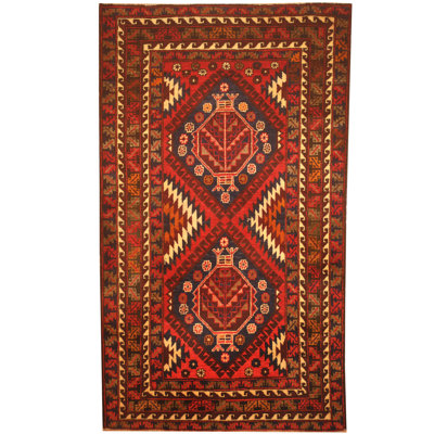 Tapis rouge / bleu marine Hartstein